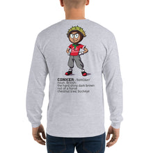 Long Sleeve T-Shirt Go Conkers on front, Definition on back