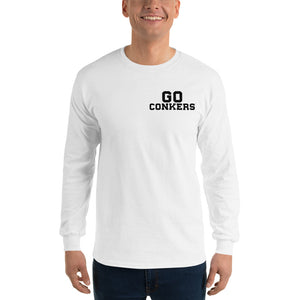 Long Sleeve T-Shirt Go Conkers on front, Definition on back