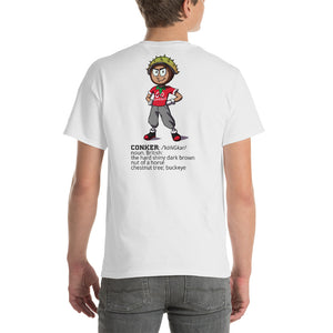 Short Sleeve T-Shirt - Go Conkers on Front / Conkers Definition on Back